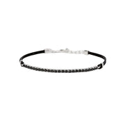 Mabina Bracciale con cordino e tennis di zirconi neri 534116